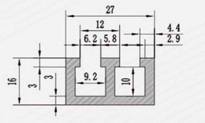 Shina Z Pazami 3 Направляющая шина WB27-16-12 для фрезерного станка Elixmate SM6090