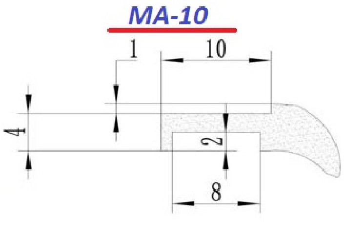 Ma 10 Эскиз резинового скребка для телескопической защиты