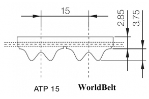 Схема ремня ATP15