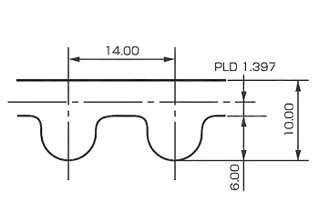 Схема ремня HTD14M