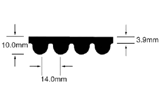 Схема ремня S14M