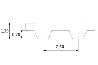 Схема ремня T2.5