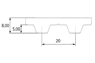 Схема ремня T20